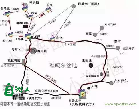 超实用的新疆旅游地图，放在手机里使用太方便了！
