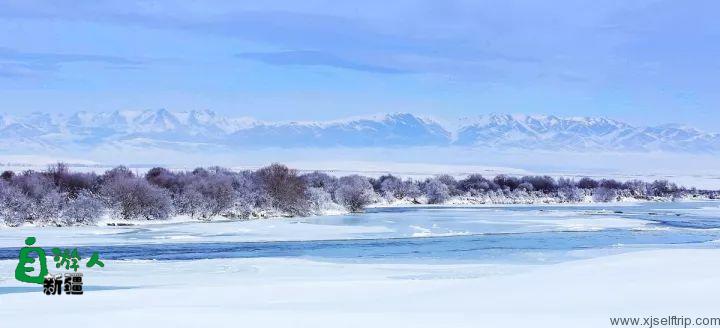伊犁河谷的冬季童话美景，是大自然奇妙美景，雪与光的盛宴！