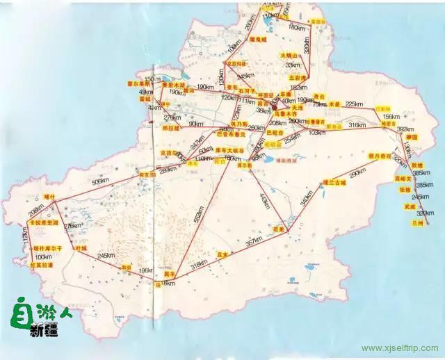 超实用的新疆旅游地图，放在手机里使用太方便了！