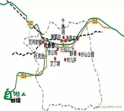 超实用的新疆旅游地图，放在手机里使用太方便了！